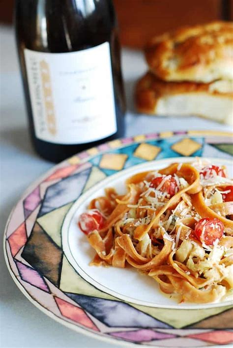 lobster-pasta-in-creamy-white-wine-parmesan-tarragon image