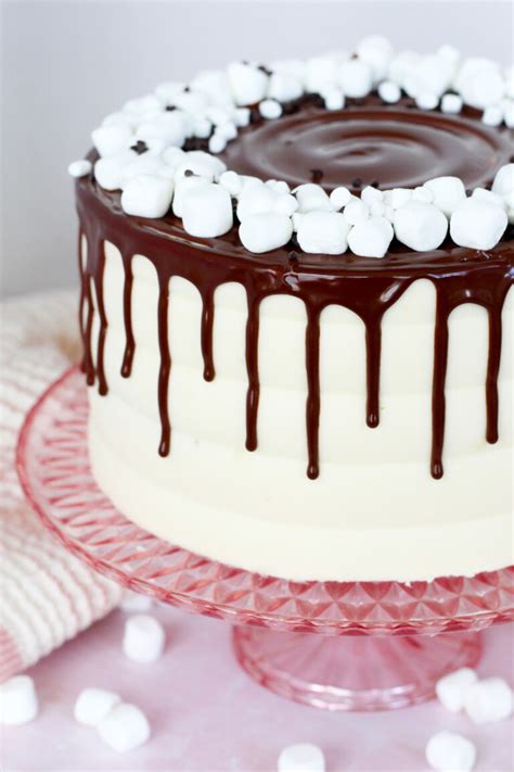 hot-chocolate-cake-with-marshmallow-buttercream image