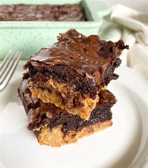 reeses-peanut-butter-cup-stuffed-brookie-bars image