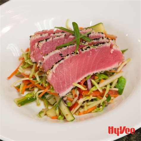 sesame-encrusted-responsible-choice-tuna-steaks-with-asian-slaw image