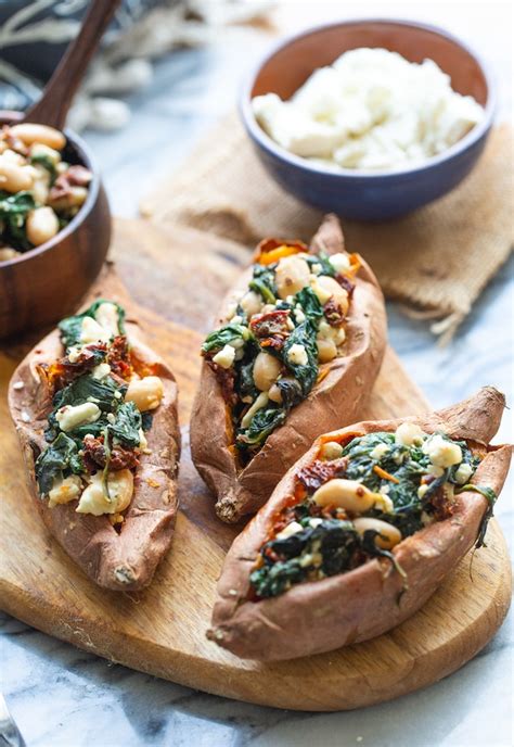 spinach-and-feta-stuffed-sweet-potatoes-a-saucy image