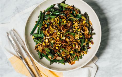 blistered-green-beans-with-shallots-and-pistachios image
