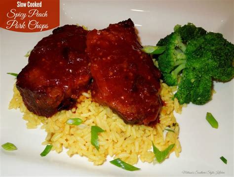 slow-cooked-spicy-peach-pork-chops image