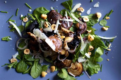 warm-mushroom-salad-with-hazelnuts-smitten-kitchen image