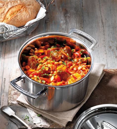 spicy-sausage-and-bean-casserole-le-creuset image