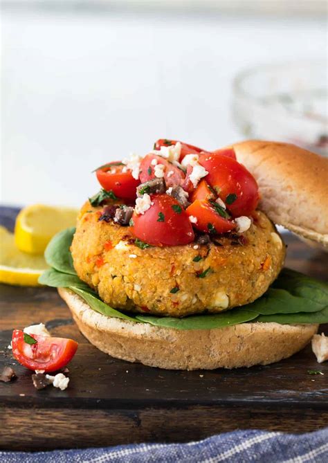 quinoa-burgers-with-sun-dried-tomatoes-and-feta image