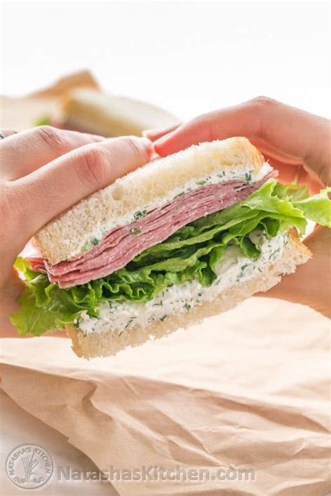 salami-sandwich-with-dill-cream-cheese-spread image