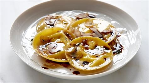 chestnut-ravioli-with-browned-butter-and-thyme-food image