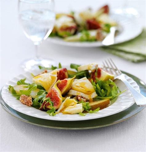 fig-pear-and-goats-cheese-salad-recipe-delicious image