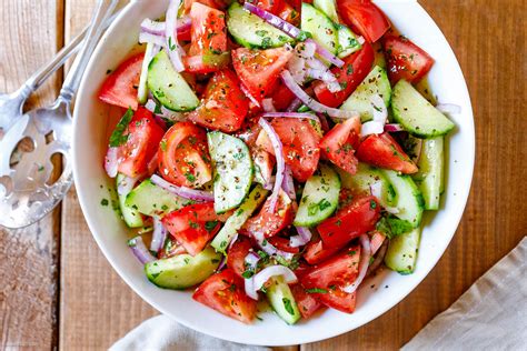 tomato-cucumber-salad-recipe-eatwell101 image