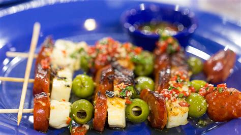 grilled-chorizo-and-halloumi-skewers image