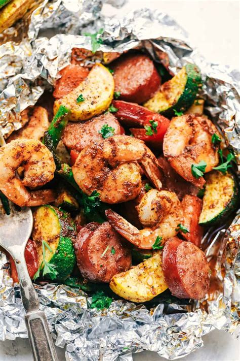cajun-shrimp-and-sausage-vegetable-foil-packets image