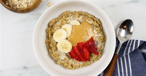 banana-peanut-butter-microwave-oatmeal-slender-kitchen image