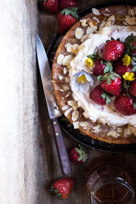 almond-honey-cake-with-strawberry-ripple-cream image