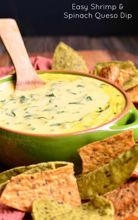 easy-shrimp-and-spinach-queso-dip-will-cook-for-smiles image