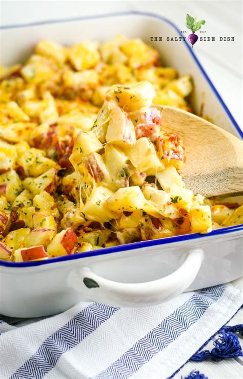 easy-cheesy-bacon-potato-casserole-with-cheddar-salty-side image