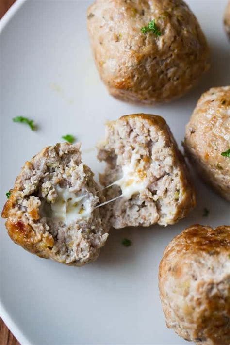 feta-stuffed-greek-turkey-meatballs-recipe-with-garlic image