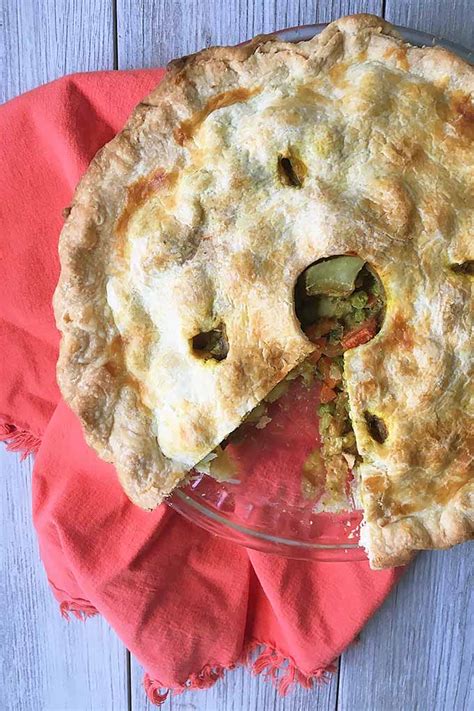 the-best-chicken-curry-pot-pie-with-mixed-vegetables image