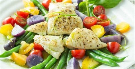 pan-seared-halibut-with-fresh-seasonal-vegetables image