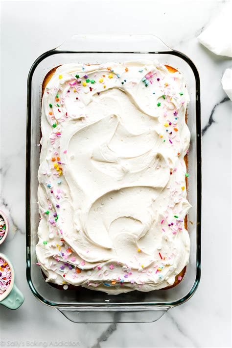 vanilla-sheet-cake-with-whipped-buttercream-frosting image