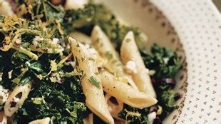 penne-with-green-olives-and-feta-recipe-bon-apptit image
