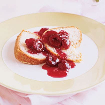 lemon-pound-cake-with-cherry-compote image