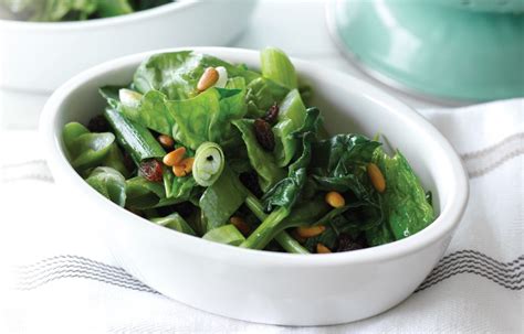 spinach-with-raisins-and-pine-nuts-healthy-food-guide image