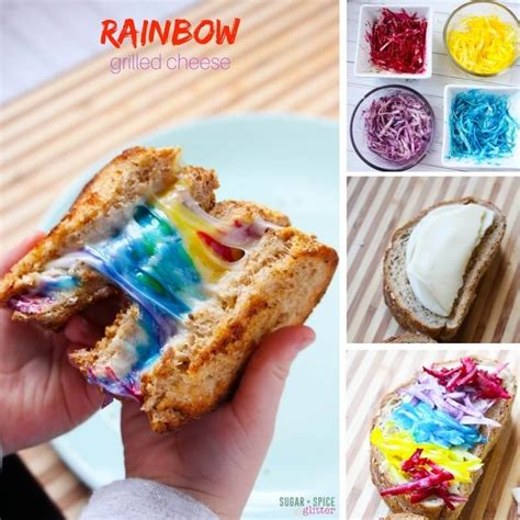 kid-made-rainbow-grilled-cheese-sandwich image
