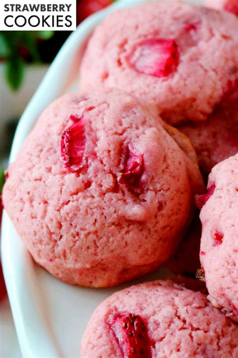 strawberry-cookies-with-real-strawberries-the image