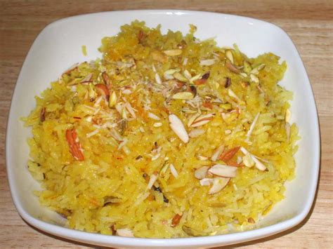 sweet-saffron-rice-manjulas-kitchen-indian-vegetarian image