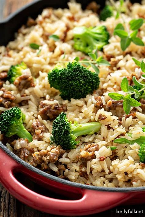 one-pot-sausage-and-rice-with-broccoli-recipe-belly-full image