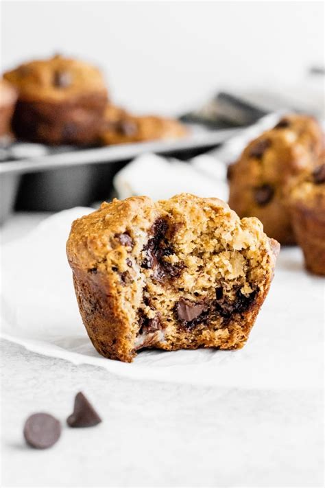 skinny-banana-chocolate-chip-muffins-ambitious-kitchen image