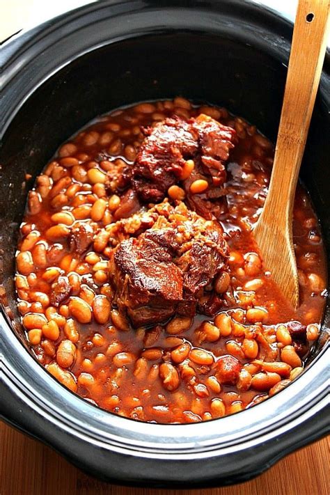 slow-cooker-baked-beans-crunchy-creamy-sweet image