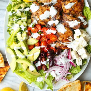grilled-greek-chicken-salad-recipe-damn-delicious image