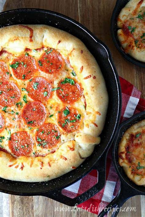 cast-iron-skillet-pepperoni-pizza-lets-dish image