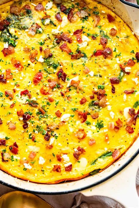 easy-bacon-and-spinach-frittata-recipe-diethood image