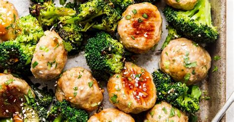freezer-teriyaki-chicken-meatballs-with-broccoli image