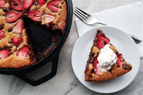 strawberry-chocolate-chip-skillet-cookie-yay-for-food image