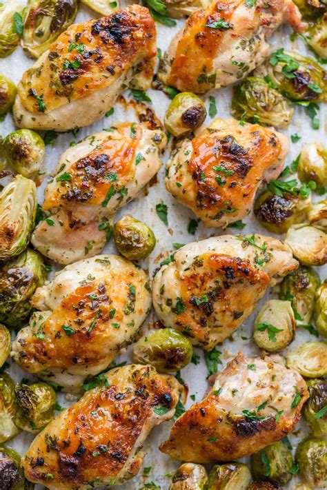 garlic-dijon-chicken-and-brussels-sprouts image