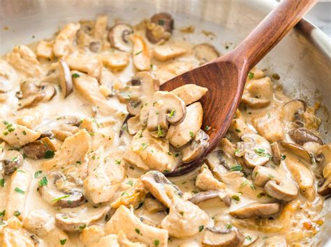 chicken-mushroom-pasta-so-creamy-and-easy-plated image