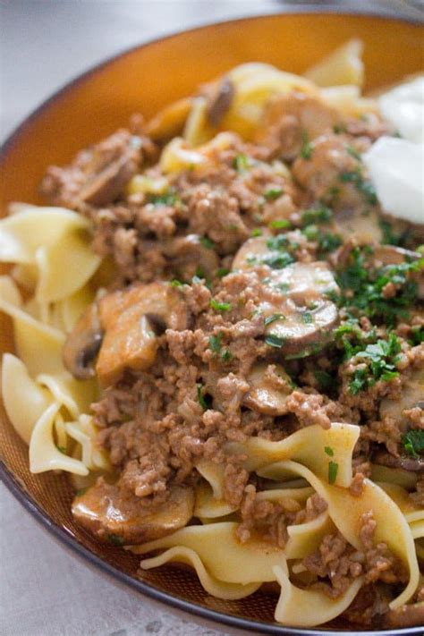 beef-stroganoff-with-ground-beef-and-mushrooms image