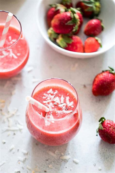 strawberry-banana-coconut-smoothie-vegan-my image