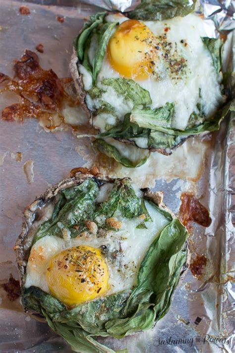 portobello-baked-eggs-with-spinach-and-mozzarella image