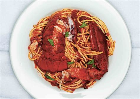 spaghetti-with-lobster-chiles-and-mint-recipe-food image