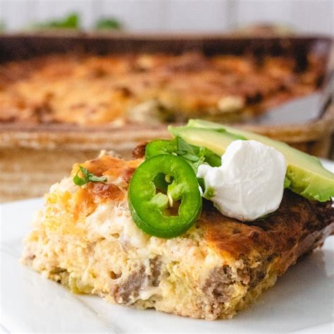 sausage-and-green-chile-breakfast-casserole image