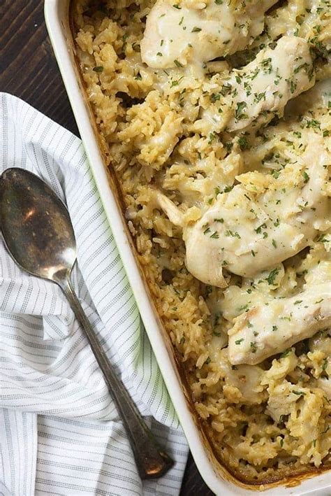 chicken-and-rice-casserole-creamy-french-onion-buns image