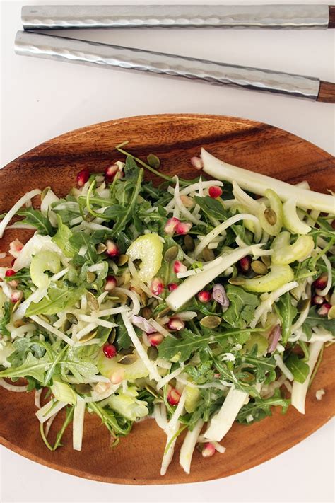 fennel-celery-and-pomegranate-salad-inspiralized image
