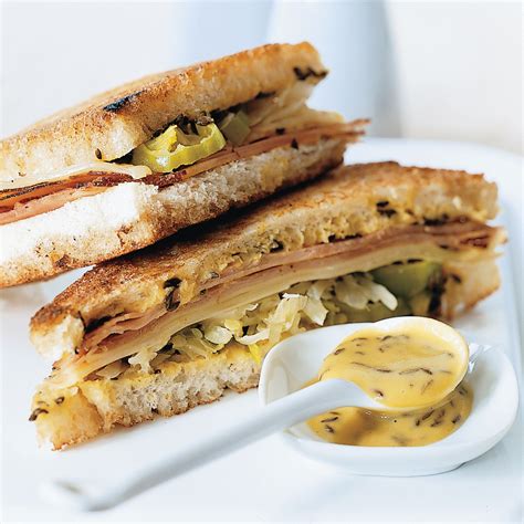 grilled-smithfield-ham-and-swiss-sandwiches-food image