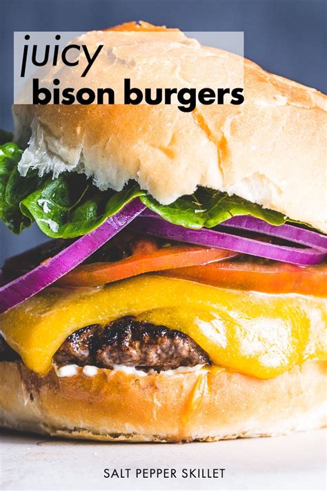 juicy-delicious-bison-burger-recipe-salt-pepper image