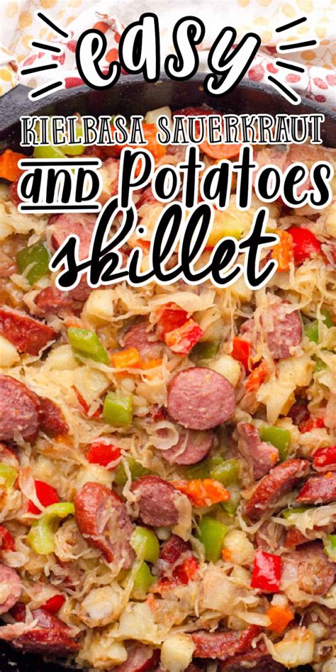 kielbasa-sauerkraut-potatoes-skillet-recipe-midgetmomma image